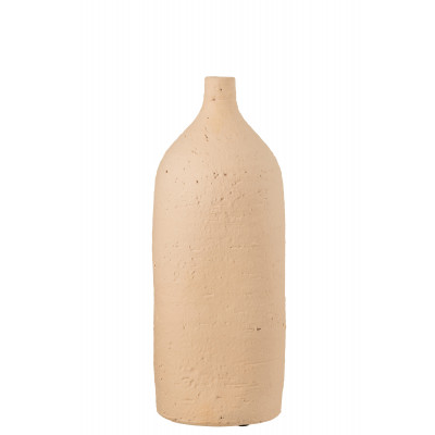 Vase Enya Bouteille en Céramique Beige - Large