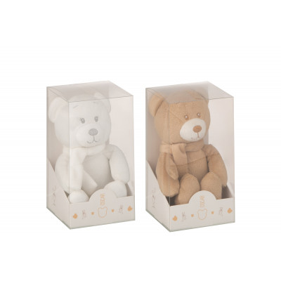 Ours en Peluche Blanc/Beige assortiment de 2