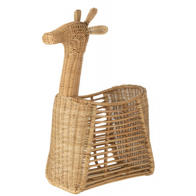 Panier Girafe en Rotin Naturel