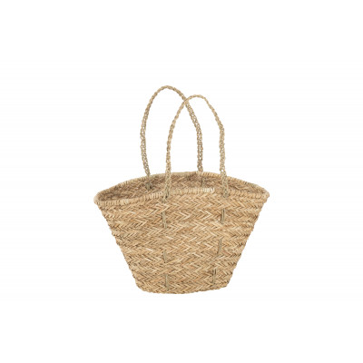 Sac de plage en jonc de mer avec longues anses