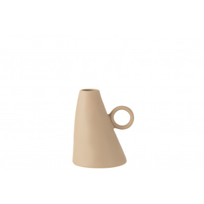 Vase en céramique incliné beige
