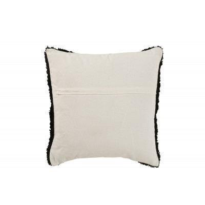 Coussin demi-cercle en coton noir
