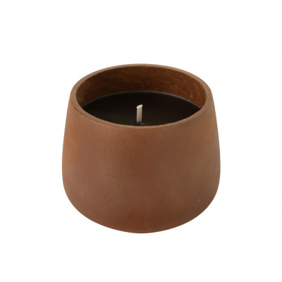 Bougie d'extérieur en ciment marron - large