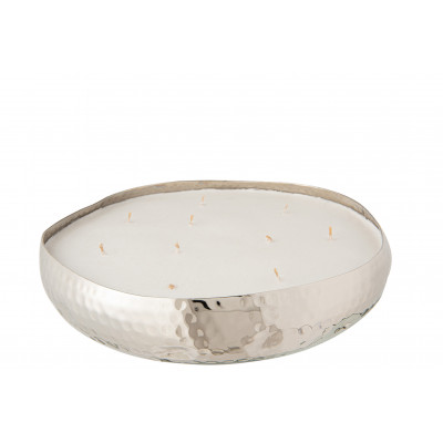 Bougie parfumée M-Chic en métal argenté - large