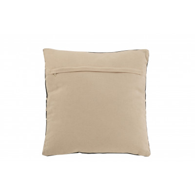 Coussin dessin graphique en coton noir