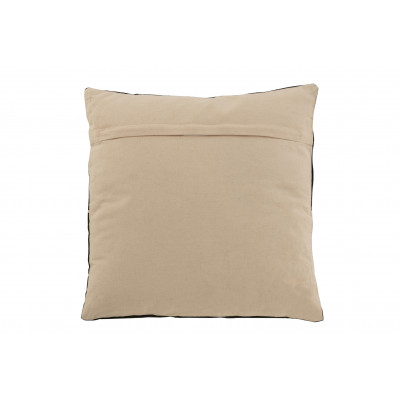 Coussin dessin graphique en coton noir