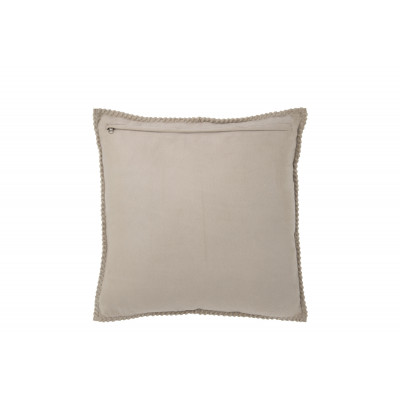 Coussin en cuir gris