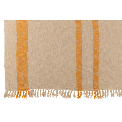 Plaid Emma en coton ocre