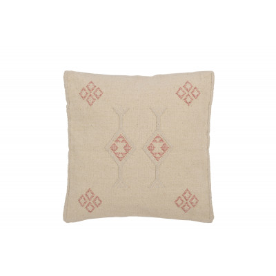 Coussin ethnique crème