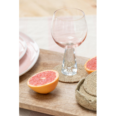 Verre à vin Dean en verre transparent/orange