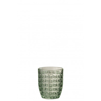 Verre design en relief vert