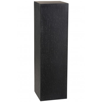 Socle rectangle haut en argile noir - large