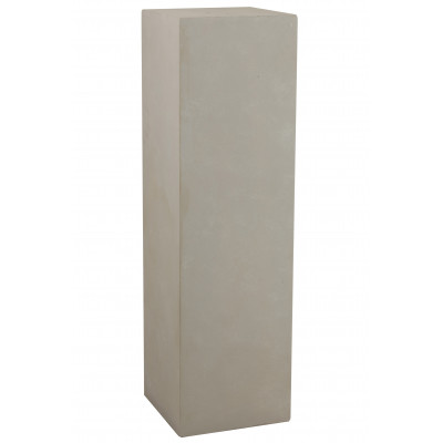 Socle rectangle haut en argile beige - large