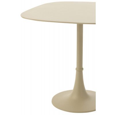 Set de 2 tables carrés en aluminium ivoire