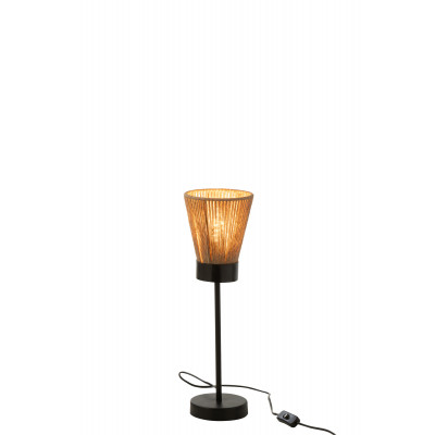 Lampe Luna en jute beige - medium