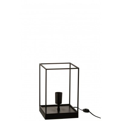 Lampe cadre rectangulaire en métal noir - small