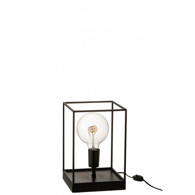 Lampe cadre rectangulaire en métal noir - small