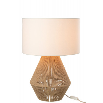 Lampe de table en ficelle de jute naturelle