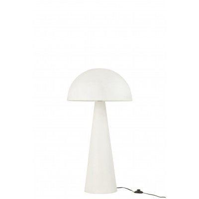 Lampe Champignon en métal blanc mat - medium