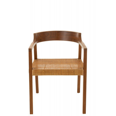 Chaise Emma en teck marron