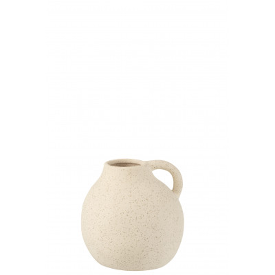 Vase Pichet en Céramique Beige Petit
