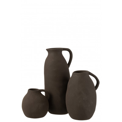 Vase Cruche en Céramique Noir Grand