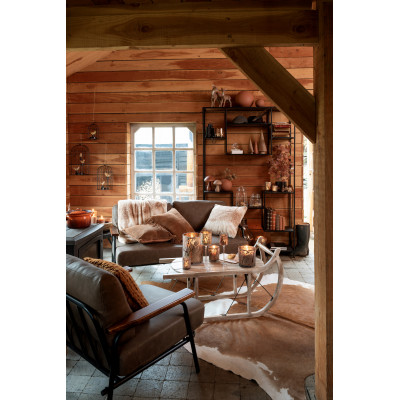 Vase boule en céramique rouille - medium