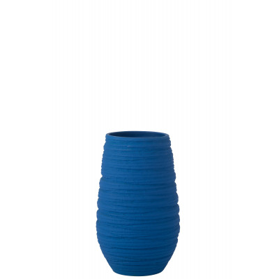Vase Fiesta céramique bleu - Large