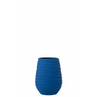 Vase Fiesta en céramique bleu - Medium