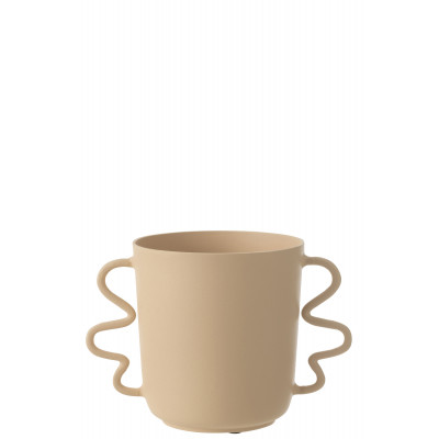 Vase Julien en aluminium beige