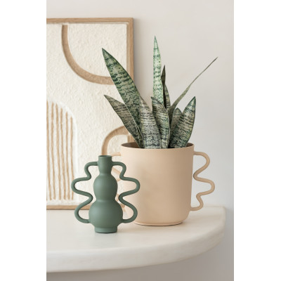 Vase Julien en aluminium beige