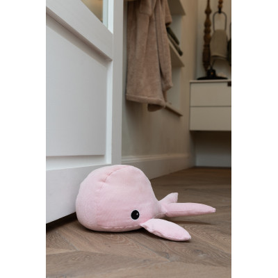 Cale-porte Baleine en tissu rose