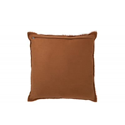 Coussin en cuir camel