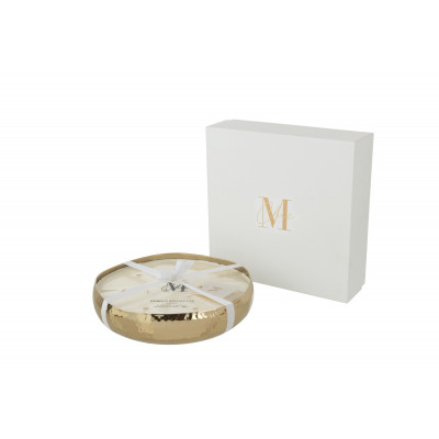 Bougie parfumée M-Chic en métal doré - large