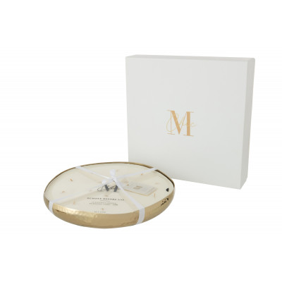 Bougie parfumée M-Chic en métal doré - extra large