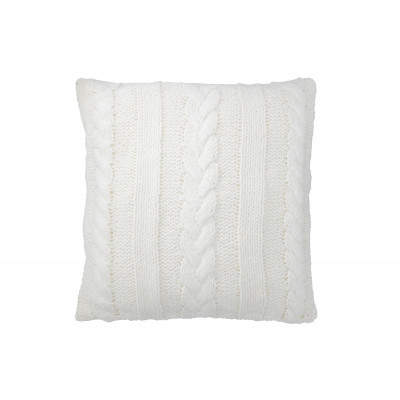 Coussin torsadé blanc