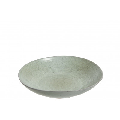 Assiette creuse en céramique menthe Noa