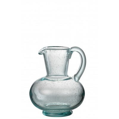 Carafe Boule en verre bleu clair