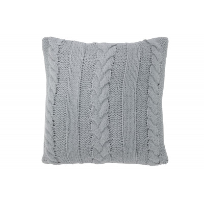Coussin torsadé gris