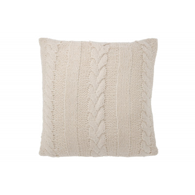 Coussin torsadé beige
