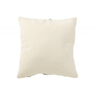 Coussin Ligne textile blanc et noir