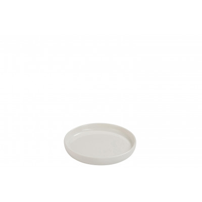 Assiette en céramique blanc Rebord - small