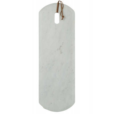 Planche rectangle en marbre blanc - large