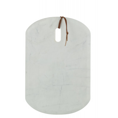 Planche rectangle en marbre blanc - small