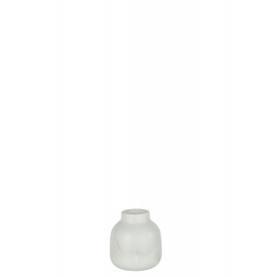 Vase bouteille en marbre blanc - small