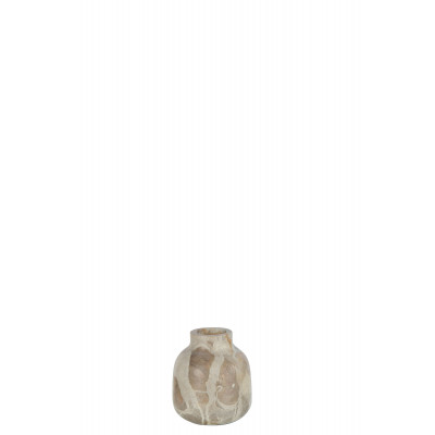 Vase bouteille en marbre beige - small