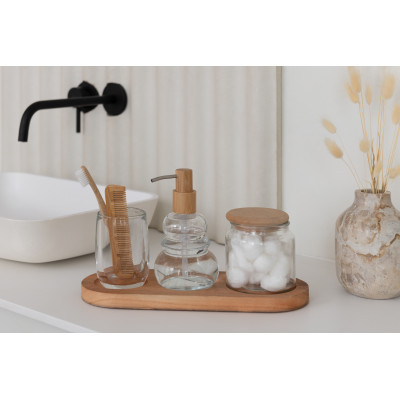 Vase bouteille en marbre beige - small