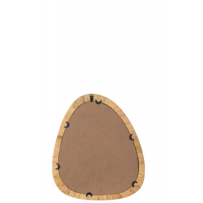 Miroir en paille de rotin naturel - small