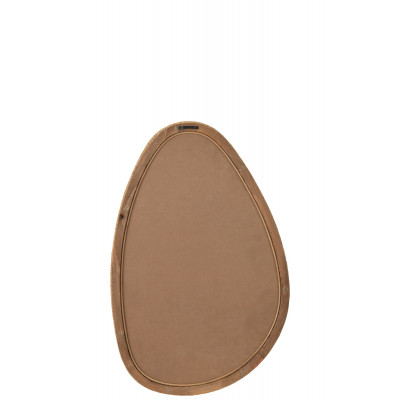 Miroir en paille de rotin naturel - medium