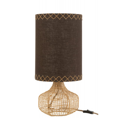 Lampe de table Ibiza marron
